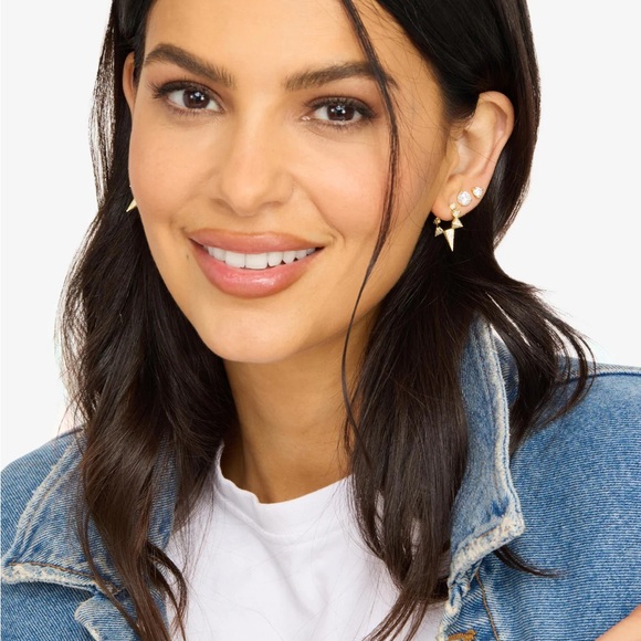 Gabriella Pavé Spiked Hoops - Melinda Maria - Picture 5 of 5